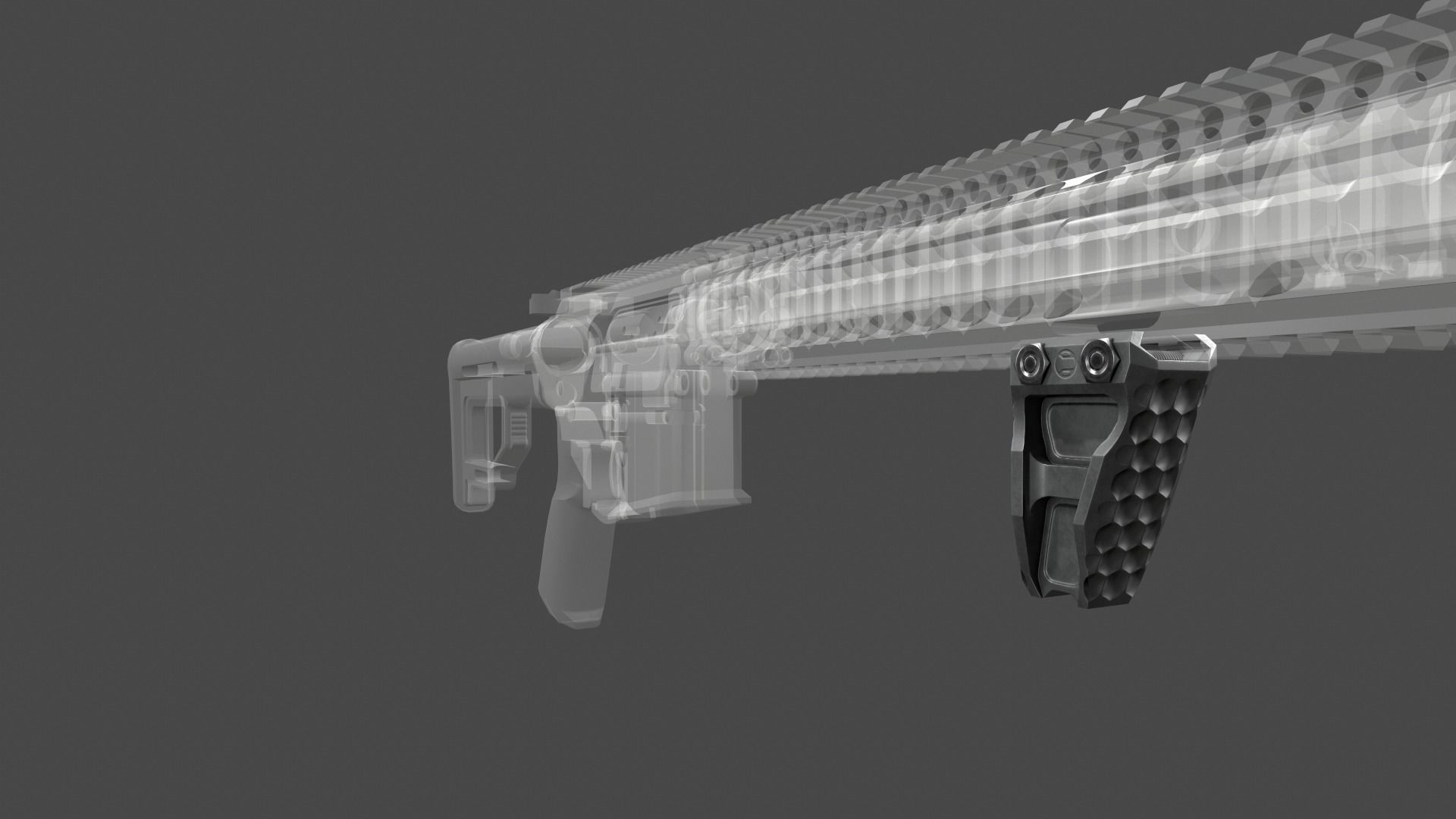 Railscales LDAG Vertical Grip Low-poly 3D model_31
