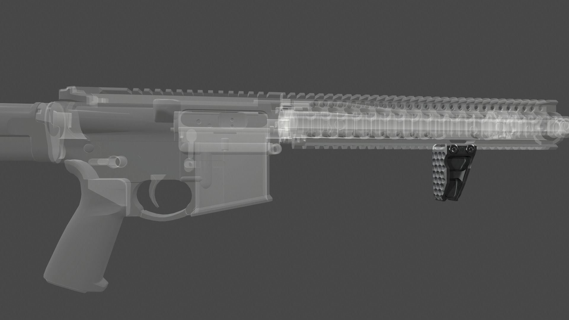 Railscales LDAG Vertical Grip Low-poly 3D model_15