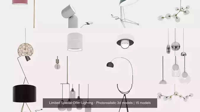 Limited Special Offer Lighting - Photorealistic 3d models 3D Model Collection