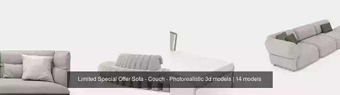 Limited Special Offer Sofa - Couch - Photorealistic 3d models 3D Model Collection