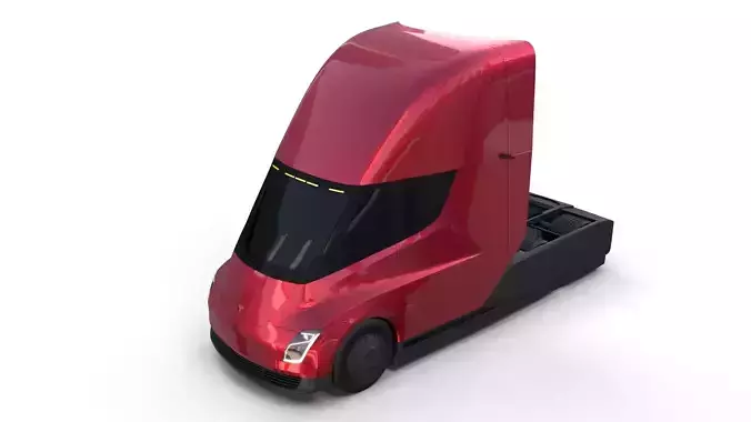 Tesla Semi Truck Red