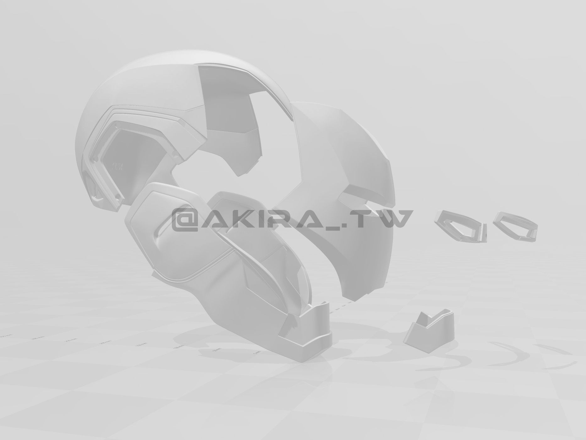 Avengers endgame IRON MAN Mark 85 MK85 Helmet   3D print model_10