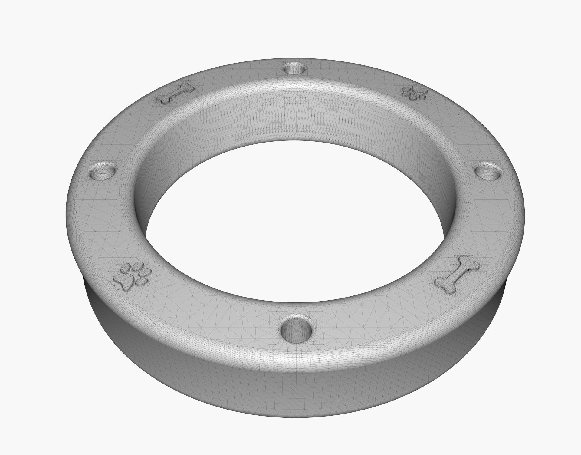 Dog Toy Ring 3D model_4