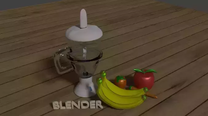 3D Models Blender and Fruits