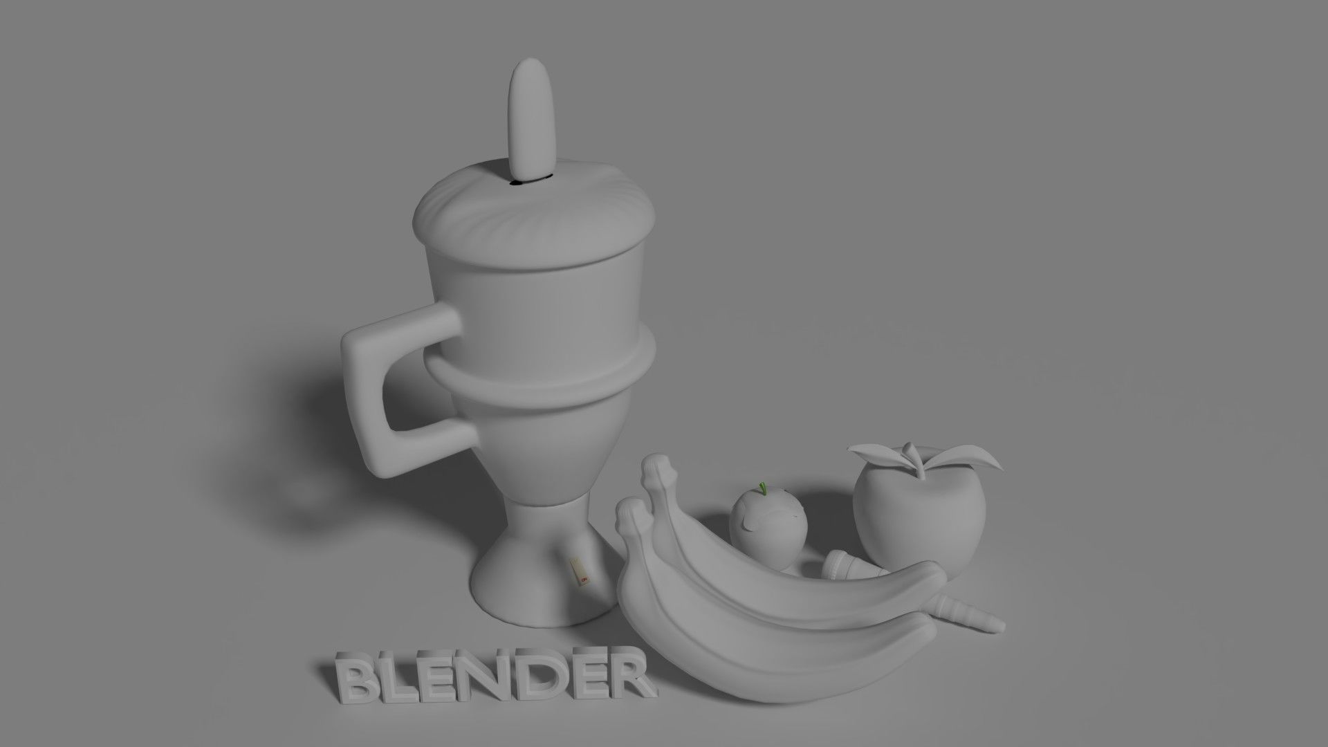 3D Models Blender and Fruits 3D model_2