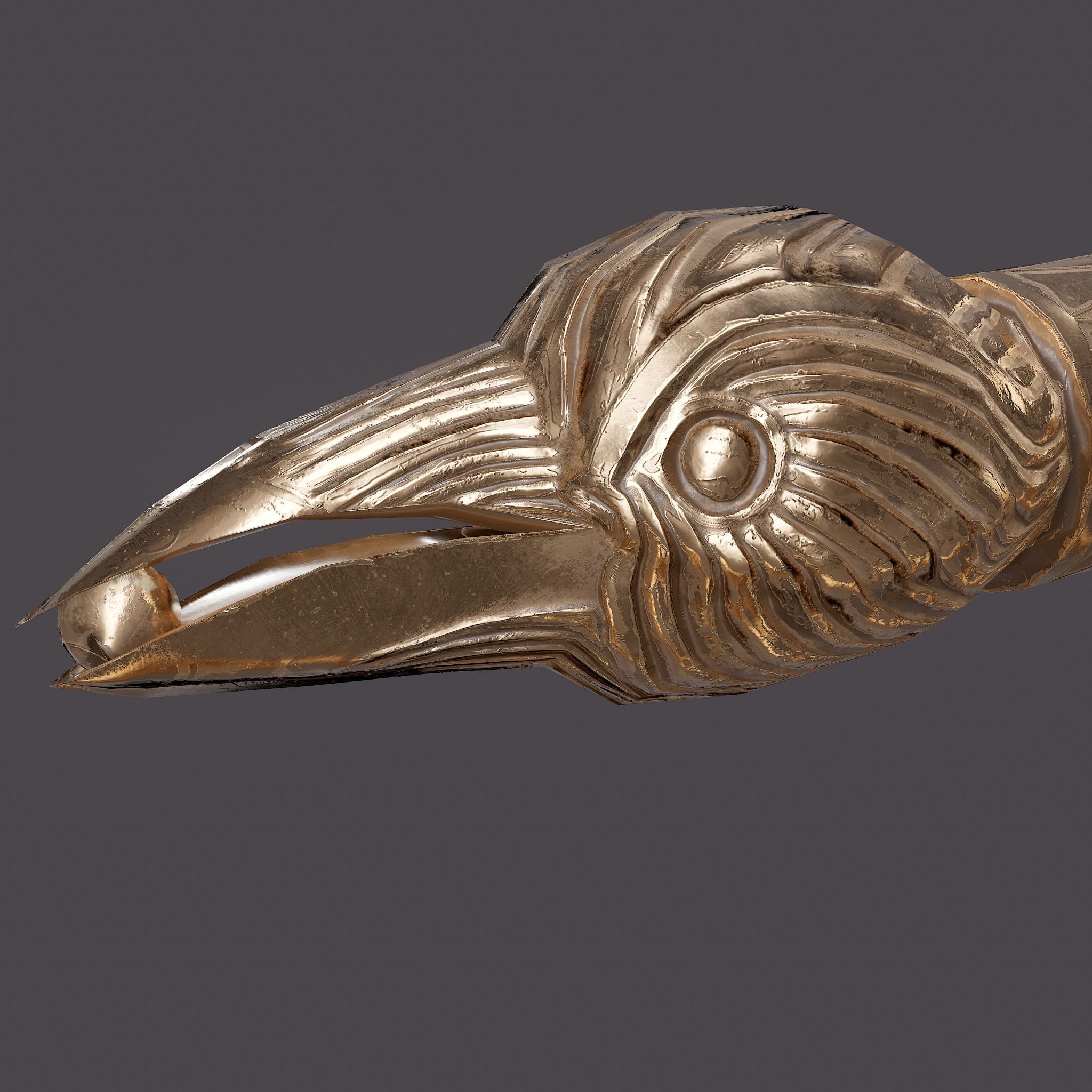 Golden Eagle Bracelet Free low-poly 3D model_6