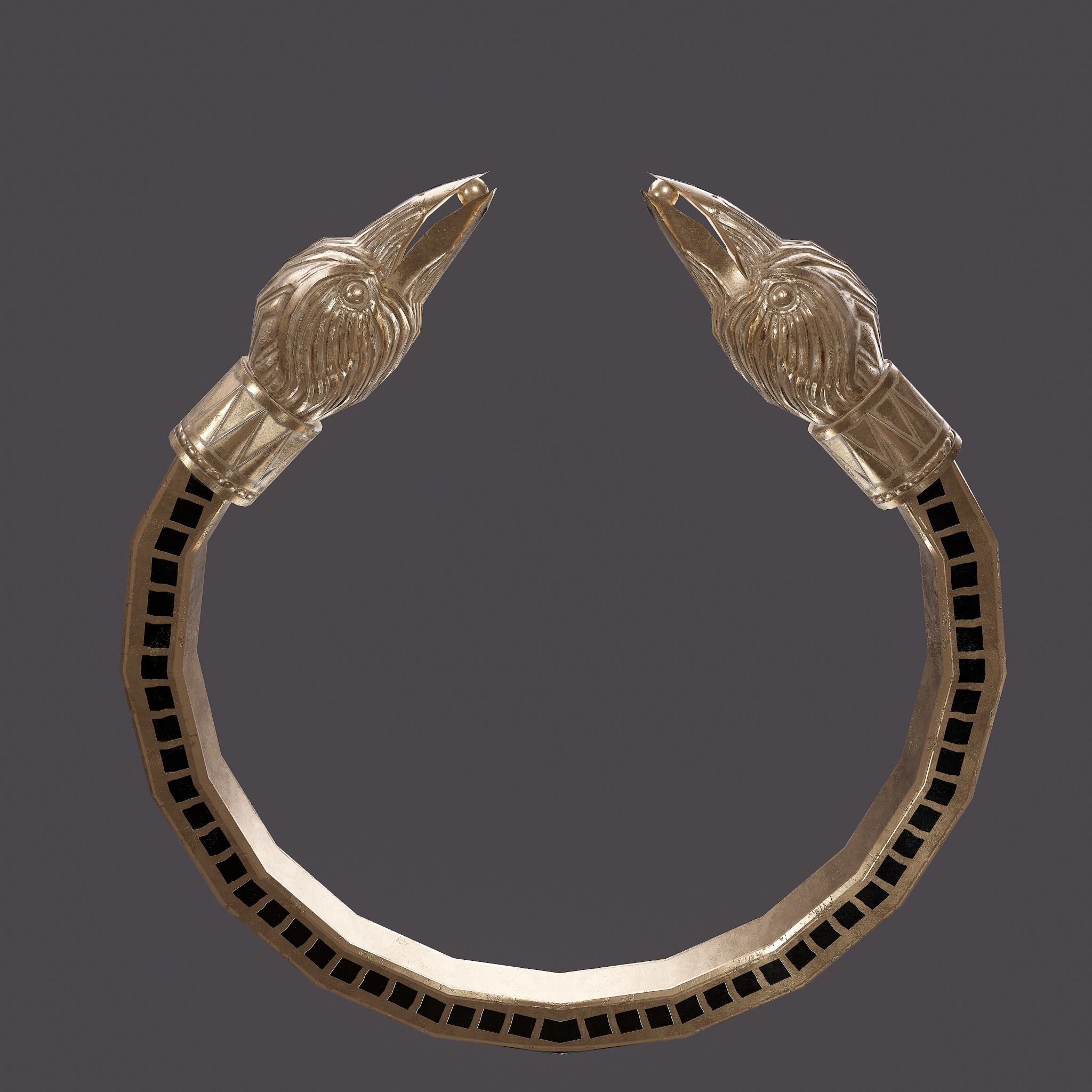 Golden Eagle Bracelet Free low-poly 3D model_18