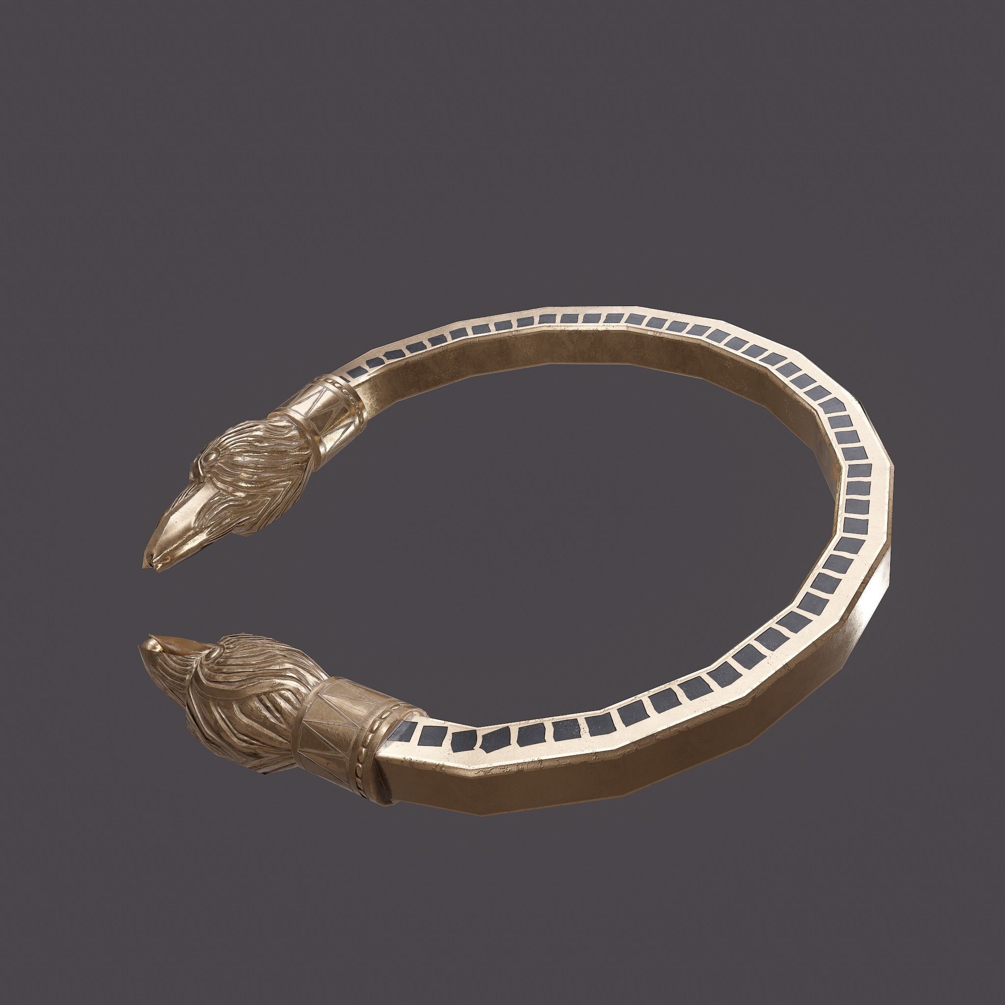 Golden Eagle Bracelet Free low-poly 3D model_17