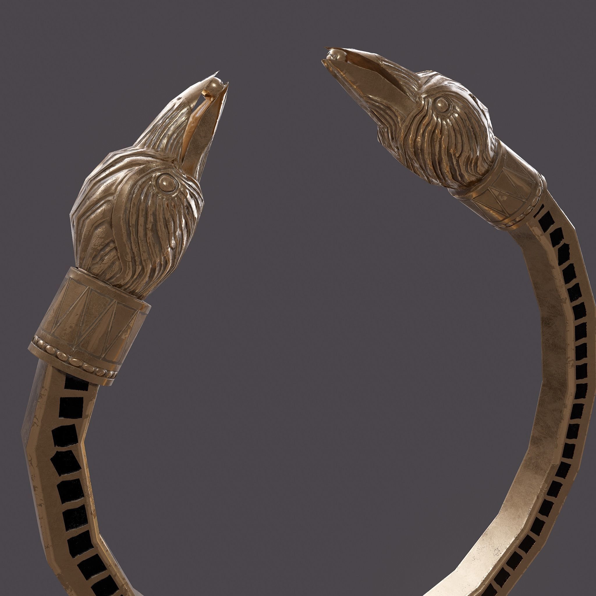 Golden Eagle Bracelet Free low-poly 3D model_15