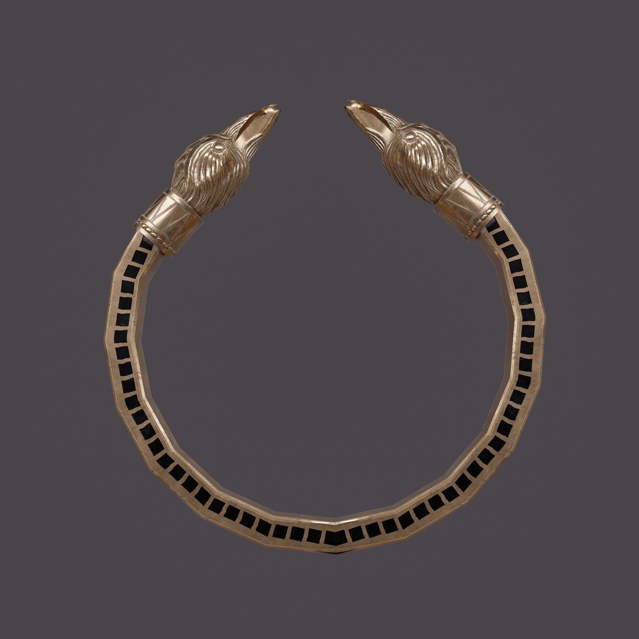 Golden Eagle Bracelet Free low-poly 3D model_7