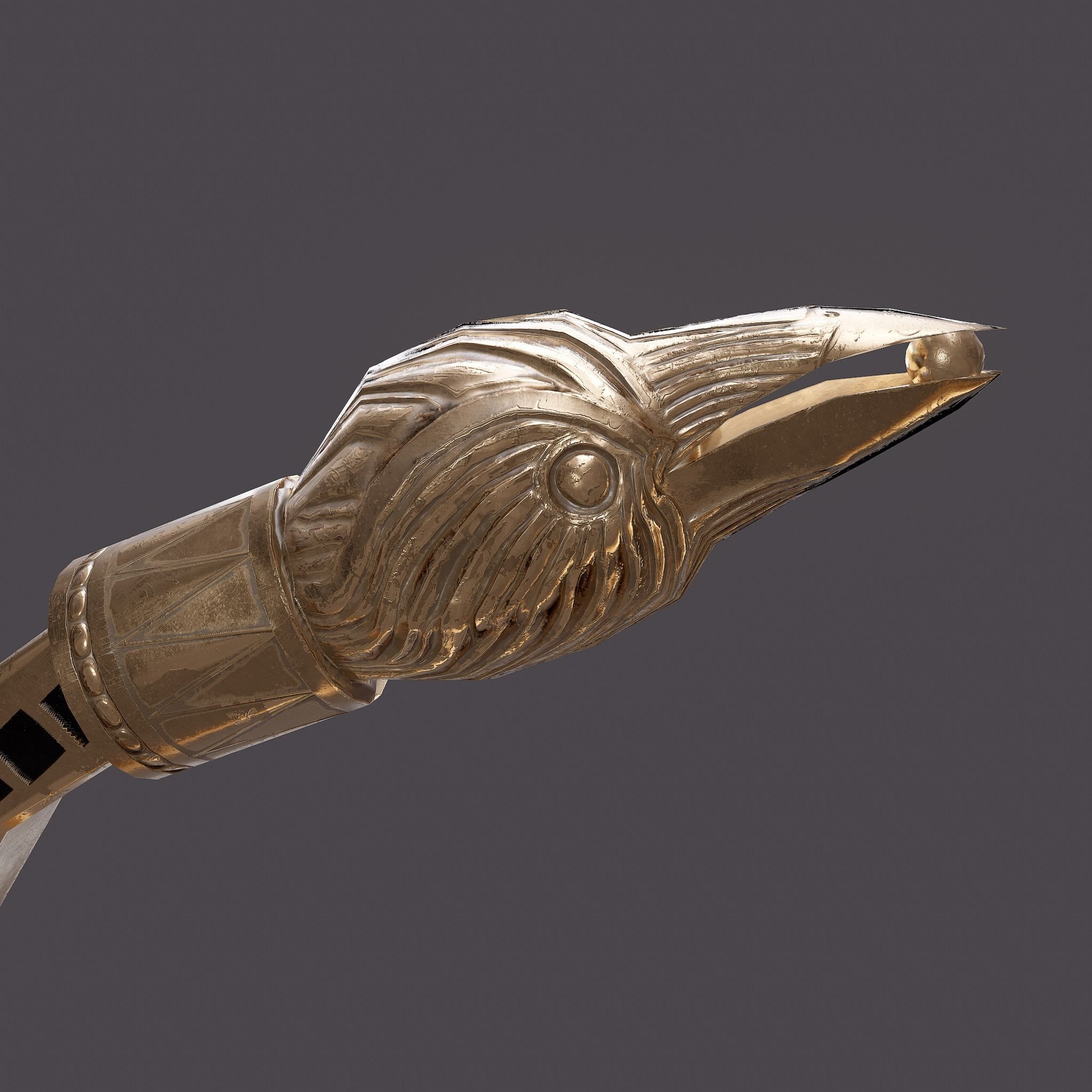 Golden Eagle Bracelet Free low-poly 3D model_23