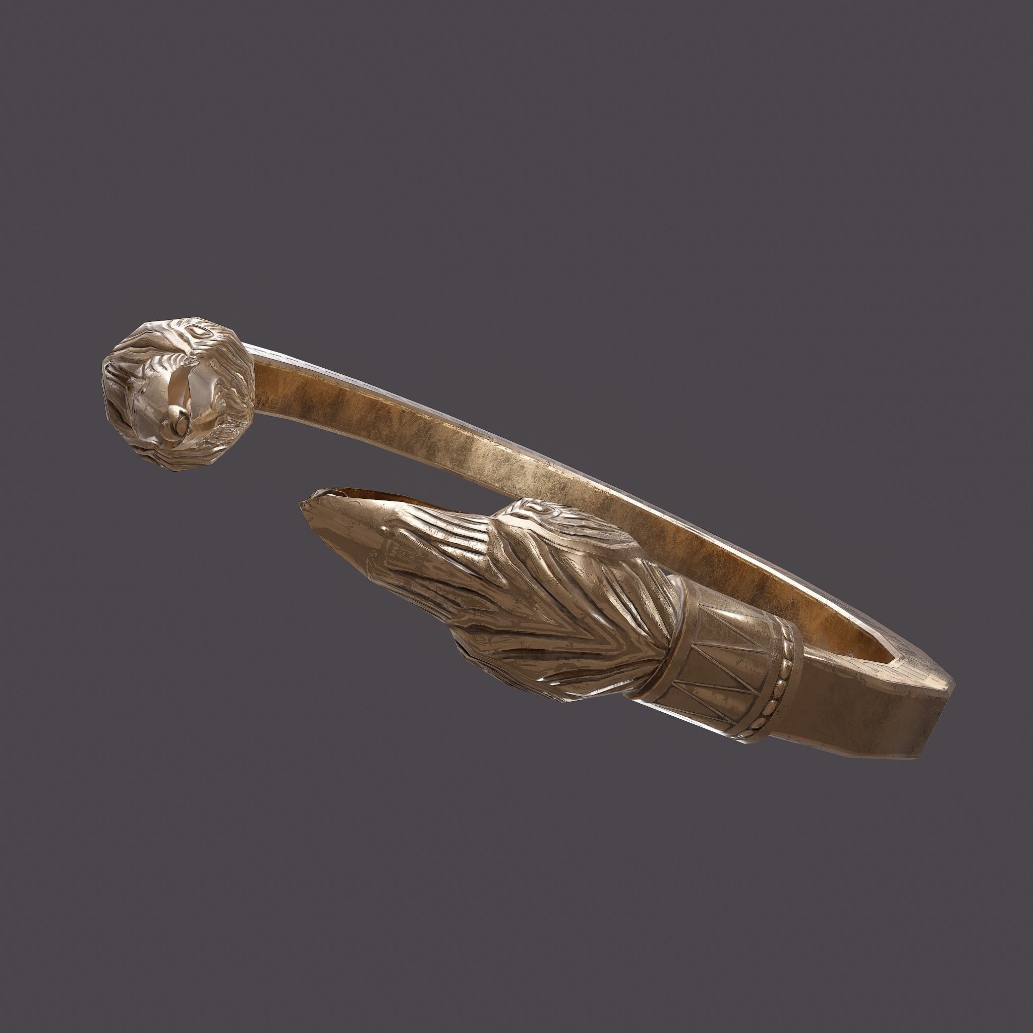 Golden Eagle Bracelet Free low-poly 3D model_16