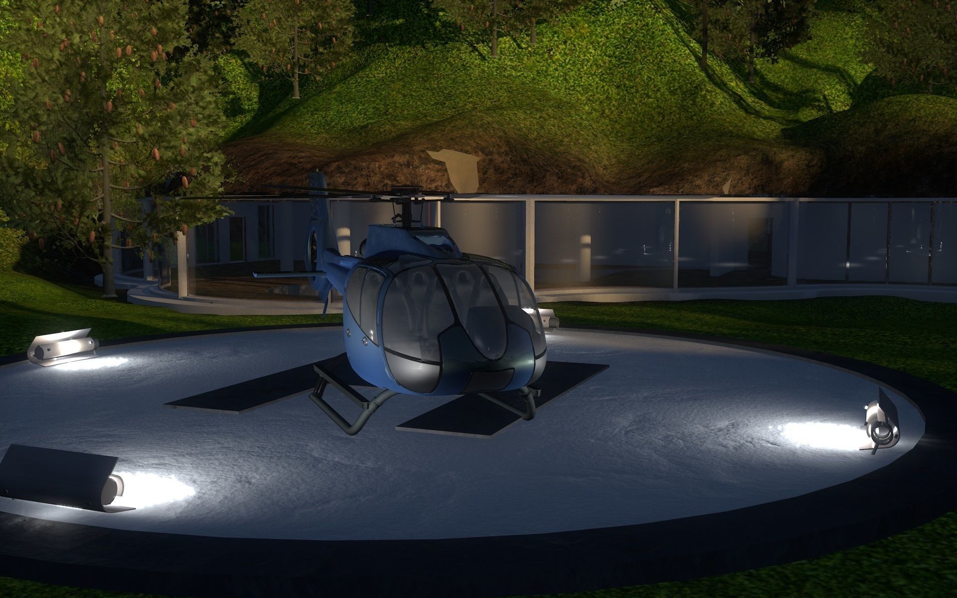 mountain house 3D model_9