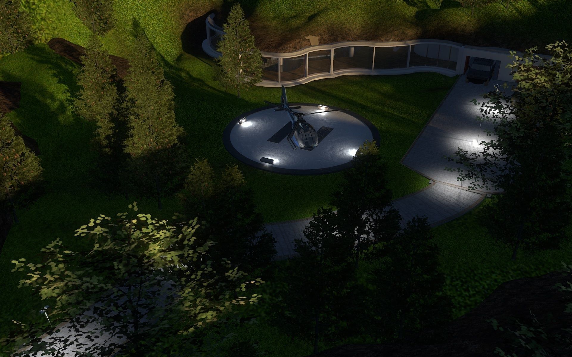 mountain house 3D model_10