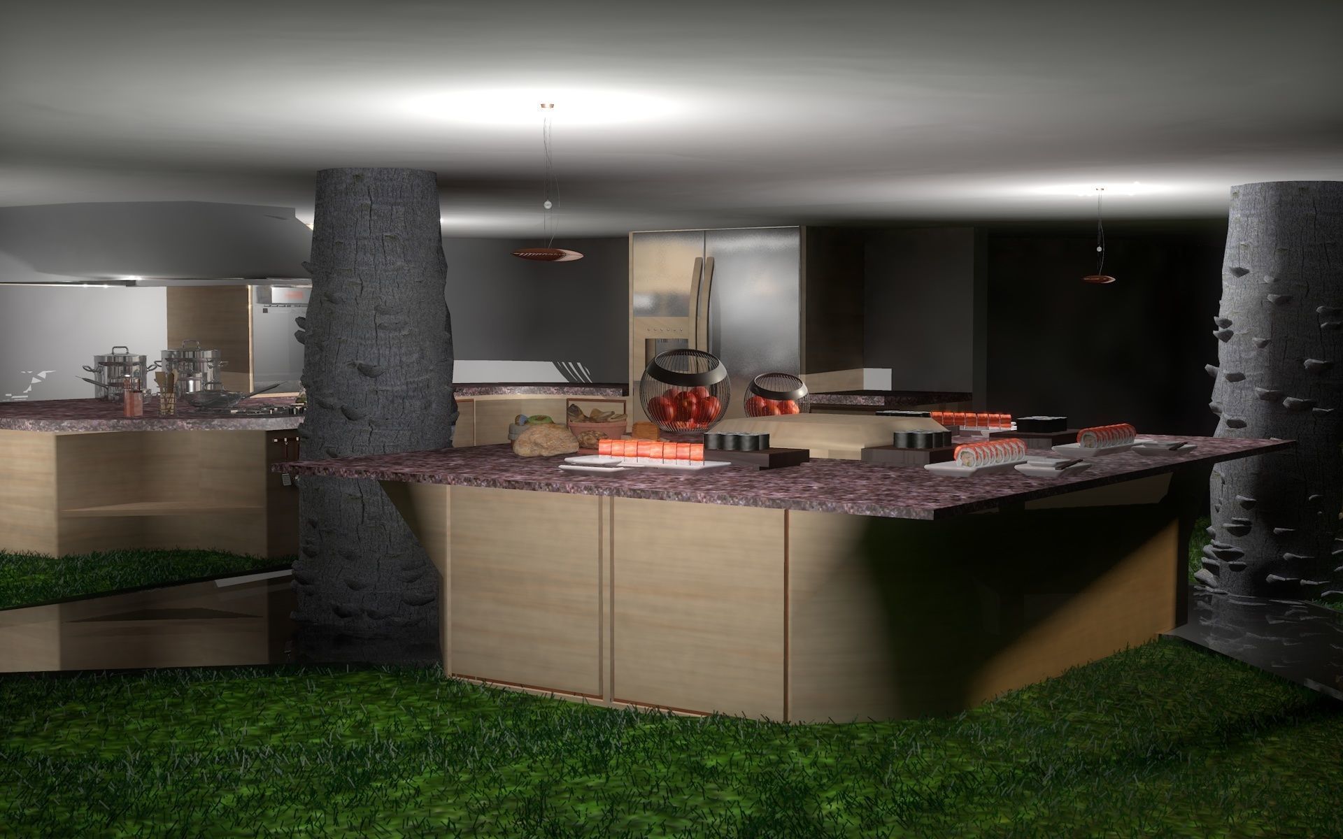 mountain house 3D model_31