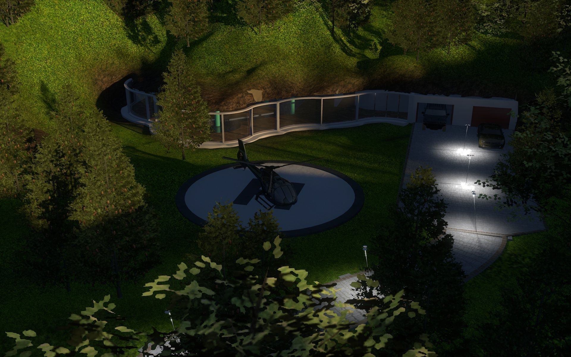 mountain house 3D model_6