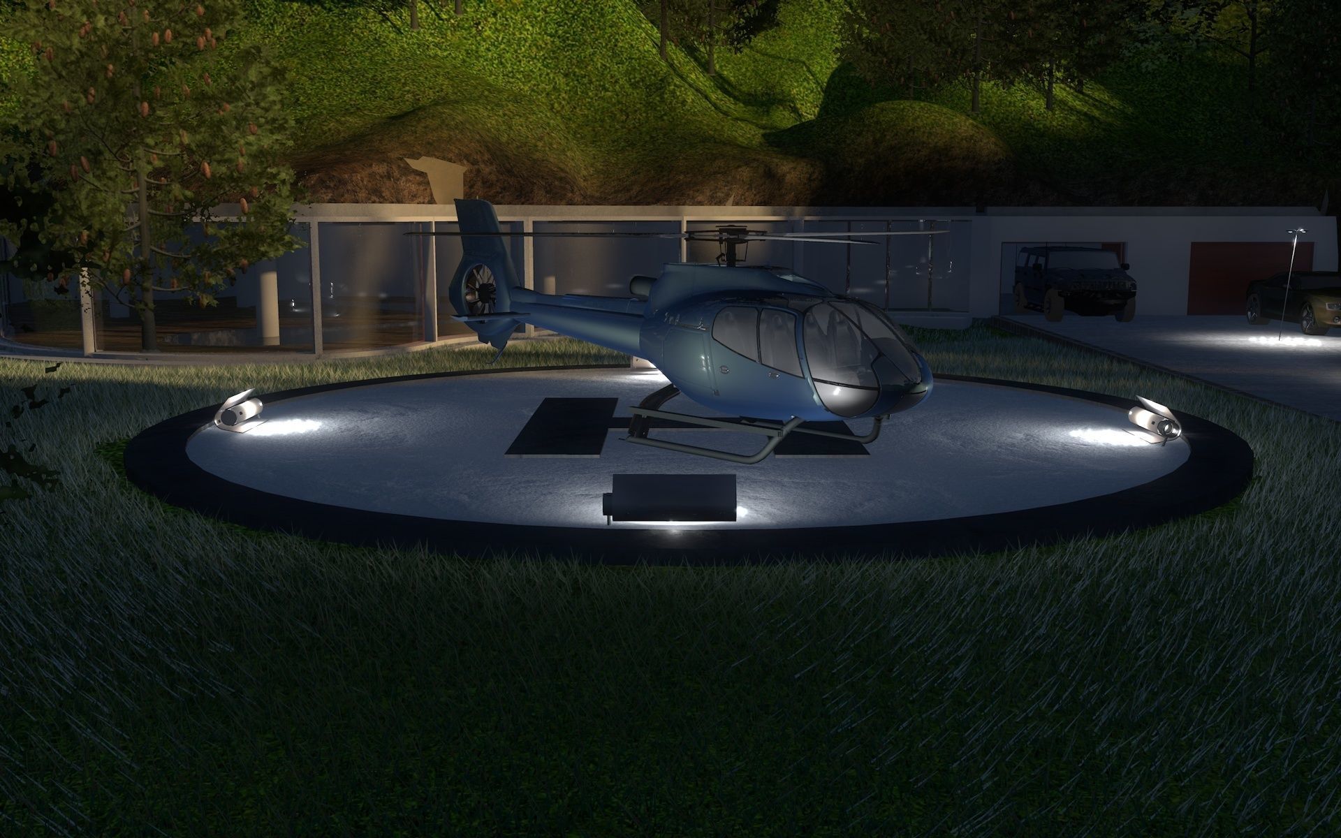 mountain house 3D model_11