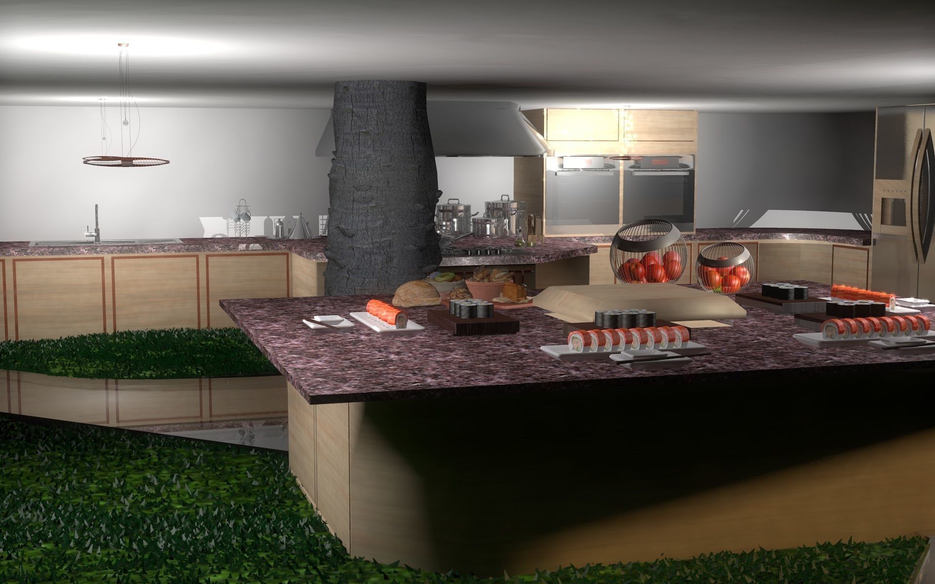 mountain house 3D model_30