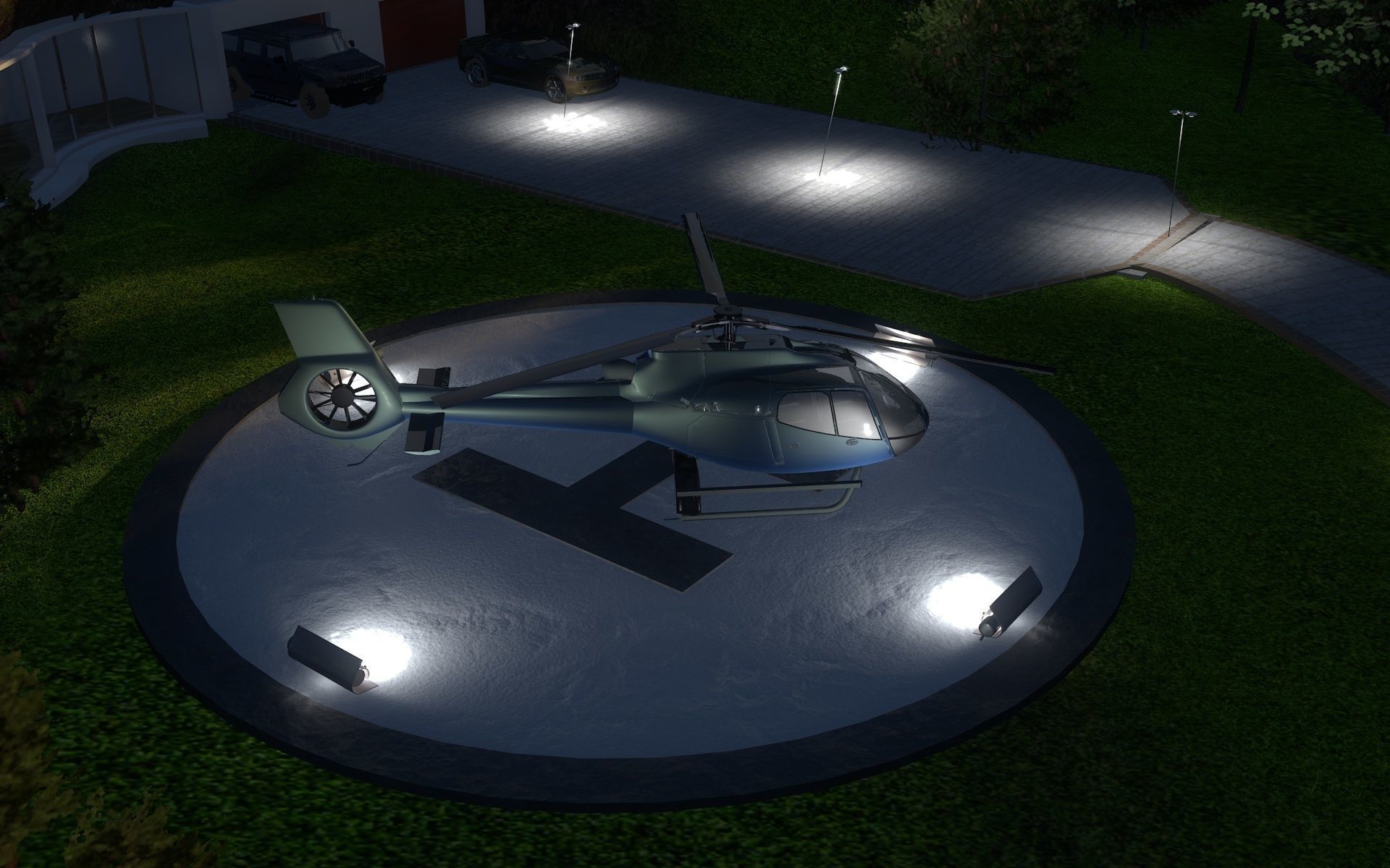 mountain house 3D model_8