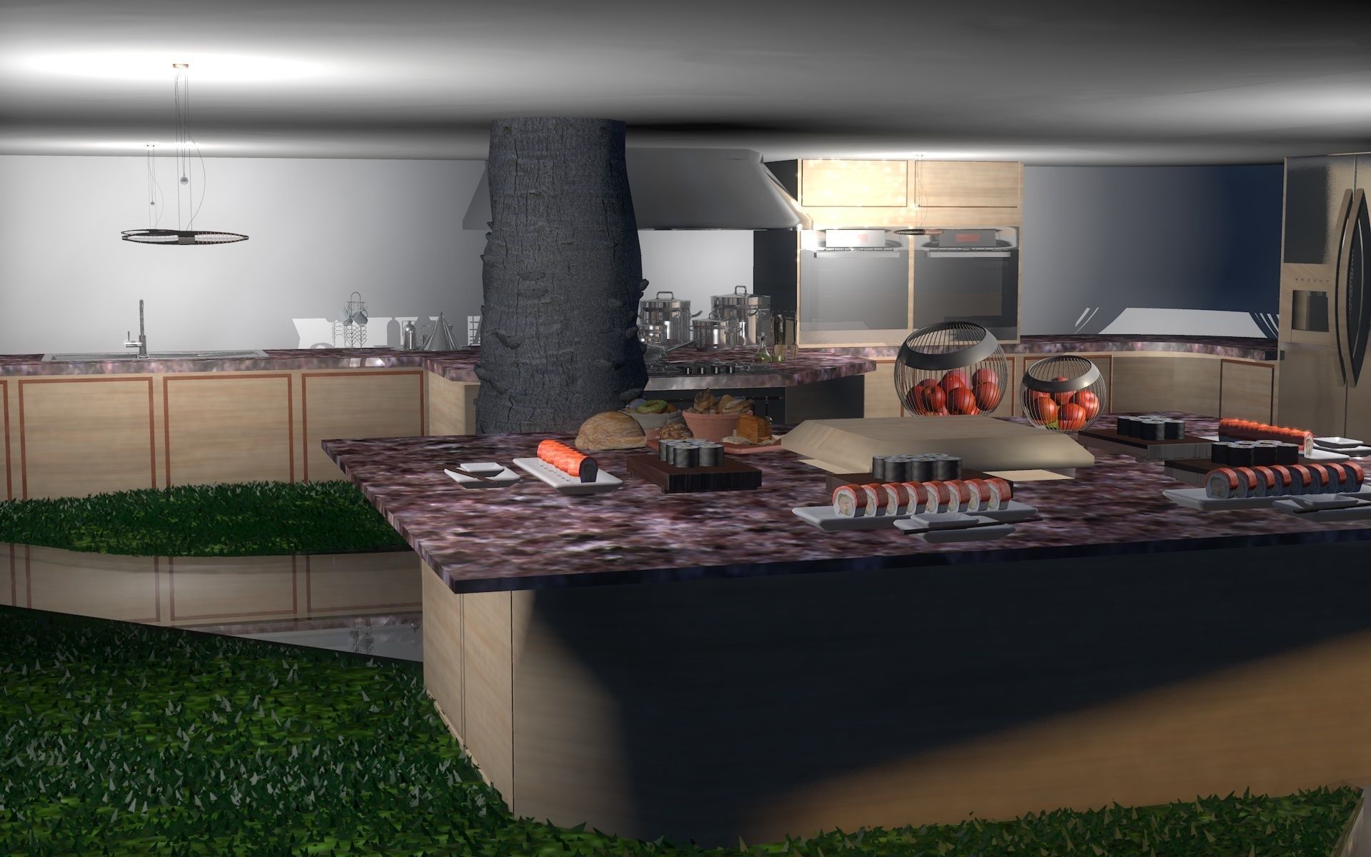 mountain house 3D model_28