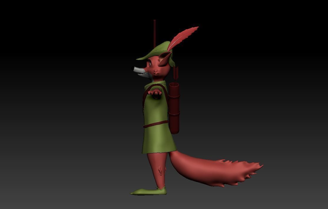 Robin Hood 3D Production Model Rigged Low-poly 3D model_4
