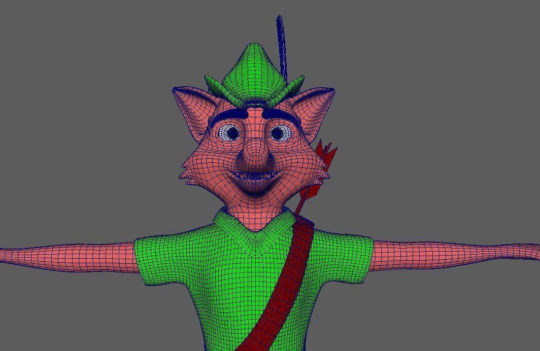 Robin Hood 3D Production Model Rigged Low-poly 3D model_5