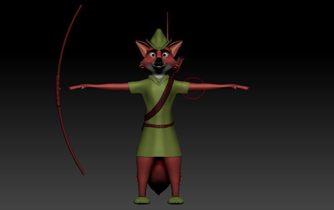 Robin Hood 3D Production Model Rigged Low-poly 3D model_2
