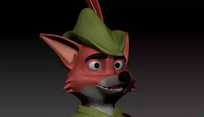 Robin Hood 3D Production Model Rigged Low-poly 3D model