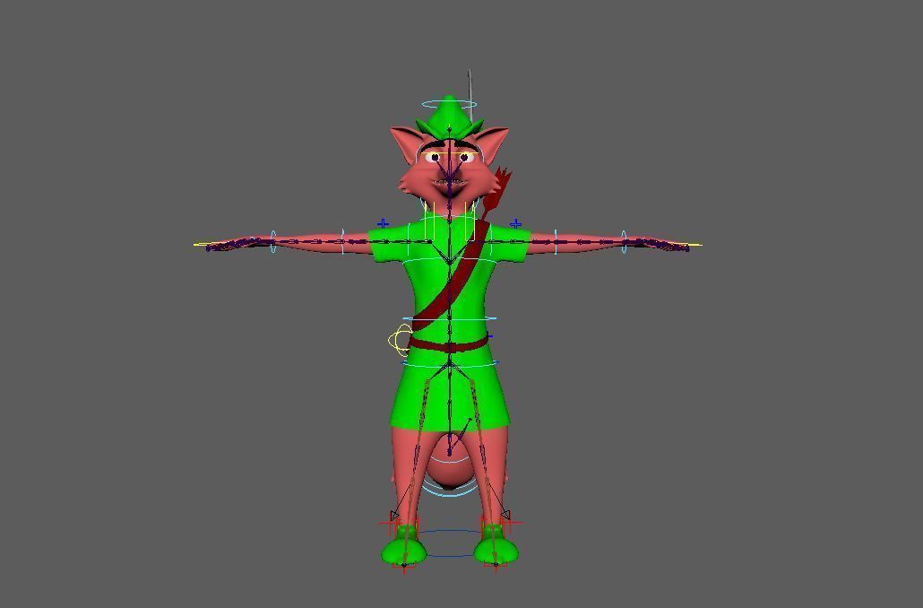 Robin Hood 3D Production Model Rigged Low-poly 3D model_6