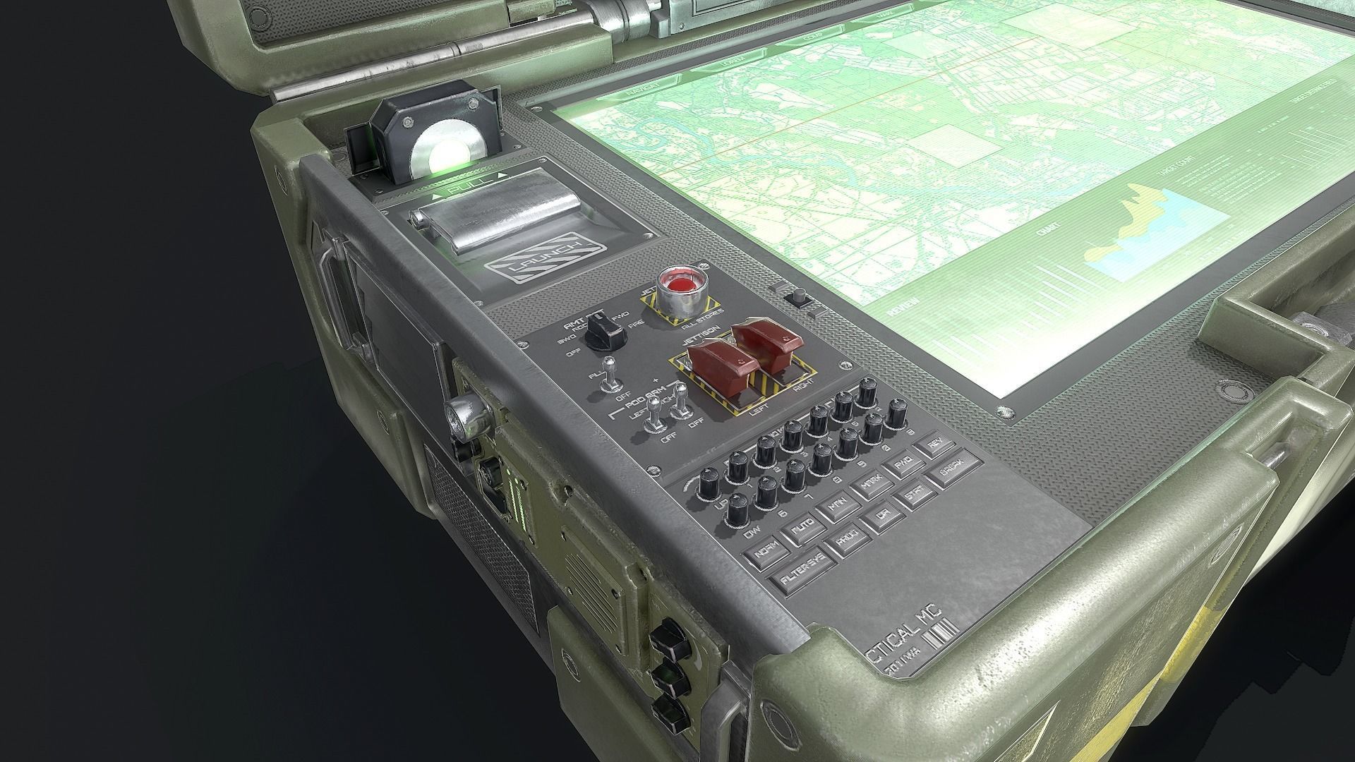 Tactical Command Post Low-poly 3D model_8