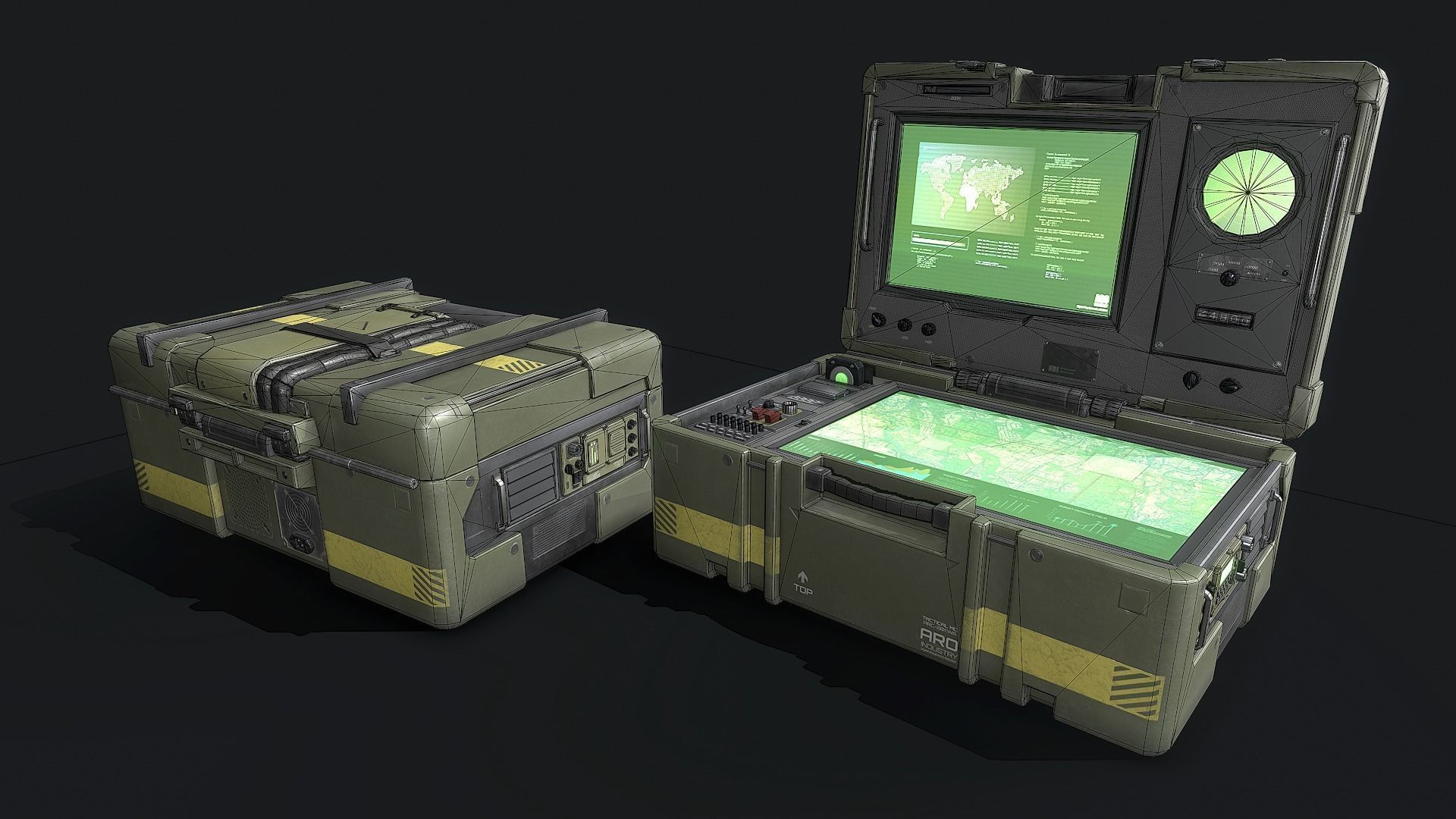 Tactical Command Post Low-poly 3D model_4