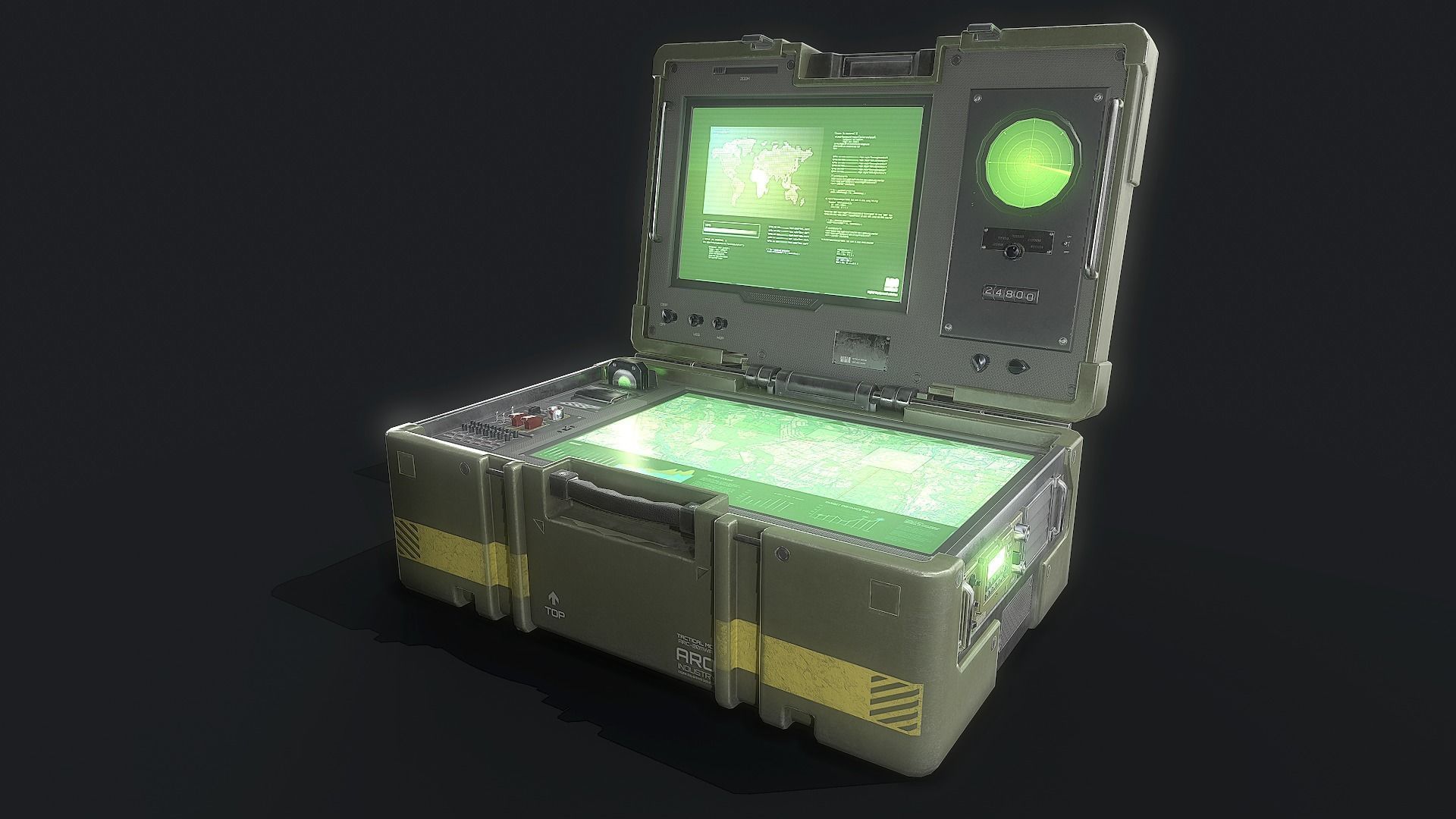 Tactical Command Post Low-poly 3D model_0
