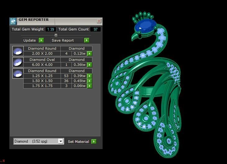 peacock ring 3D print model_7