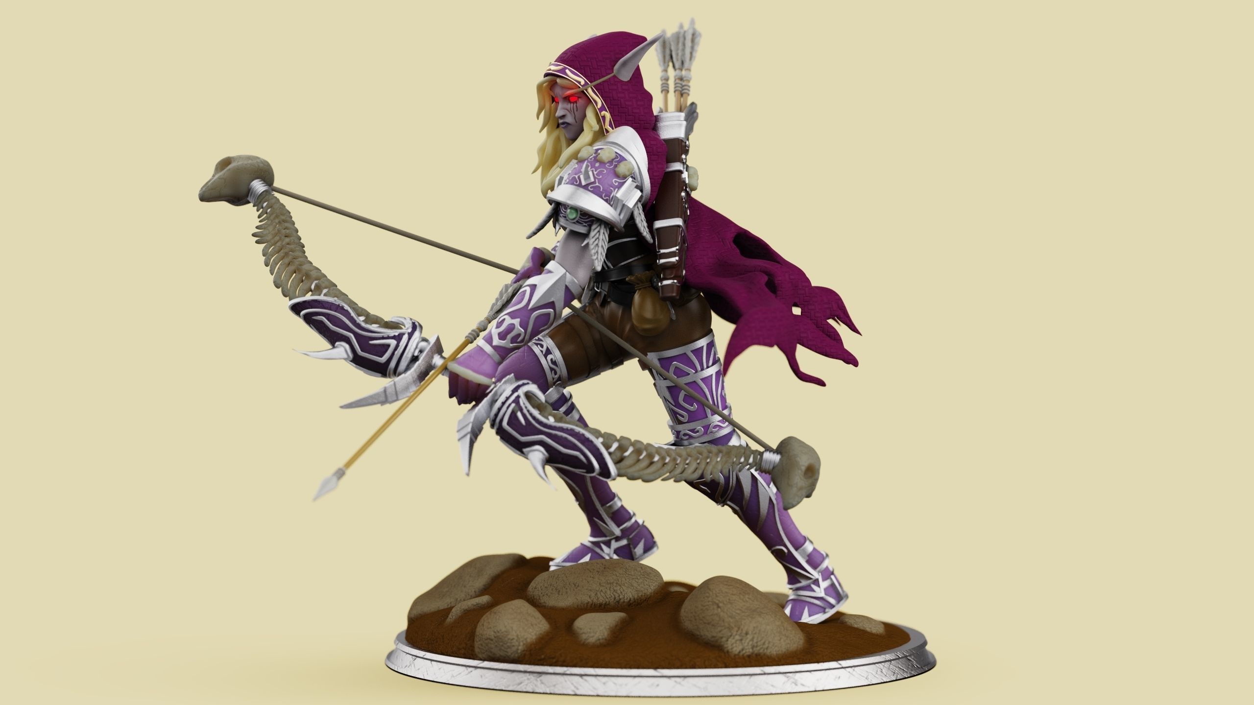 Sylvanas Windrunner 3D print model_2