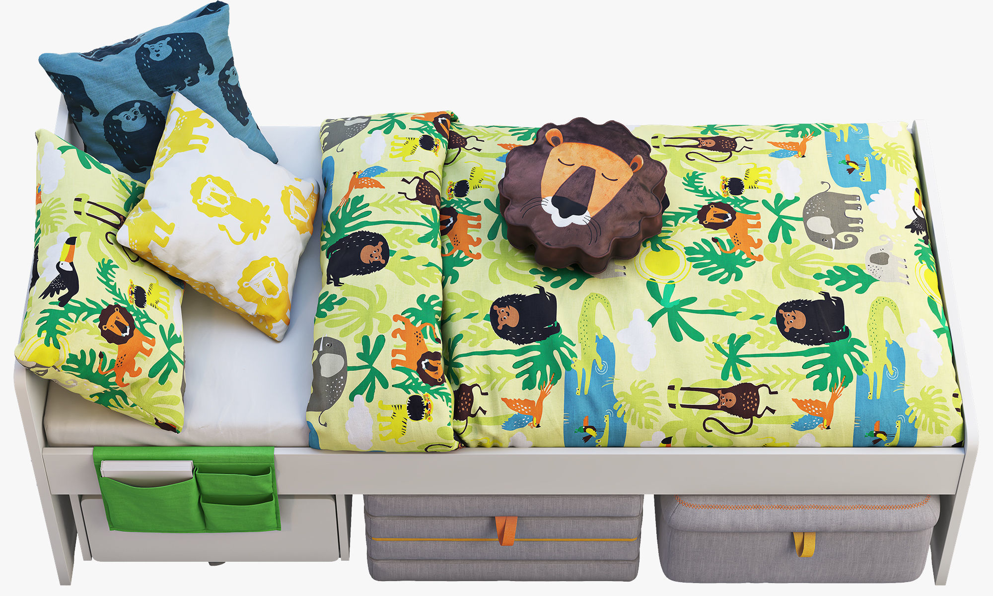 Slakt bed 2 options Ikea 3D model_2