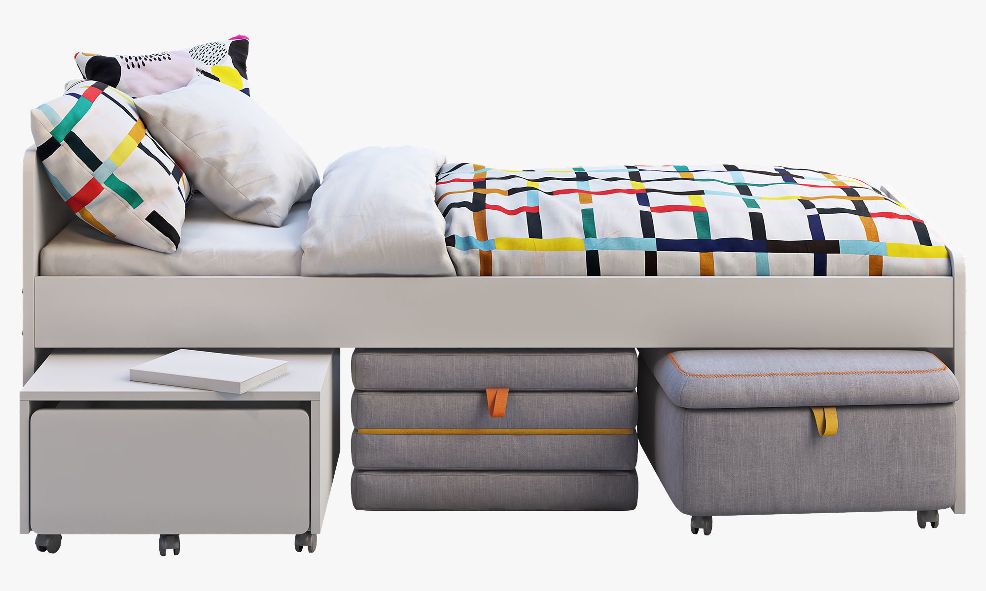 Slakt bed 2 options Ikea 3D model_16