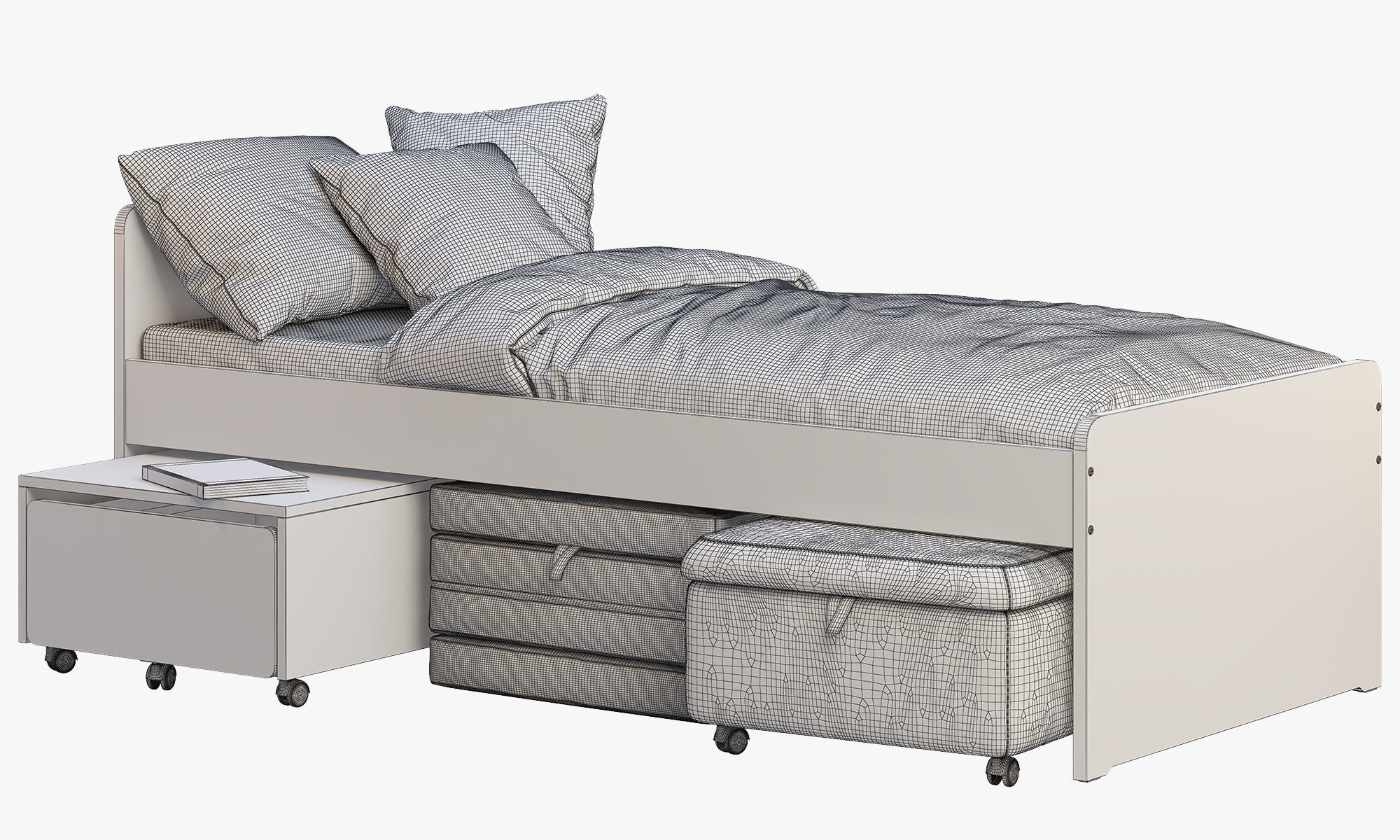 Slakt bed 2 options Ikea 3D model_22