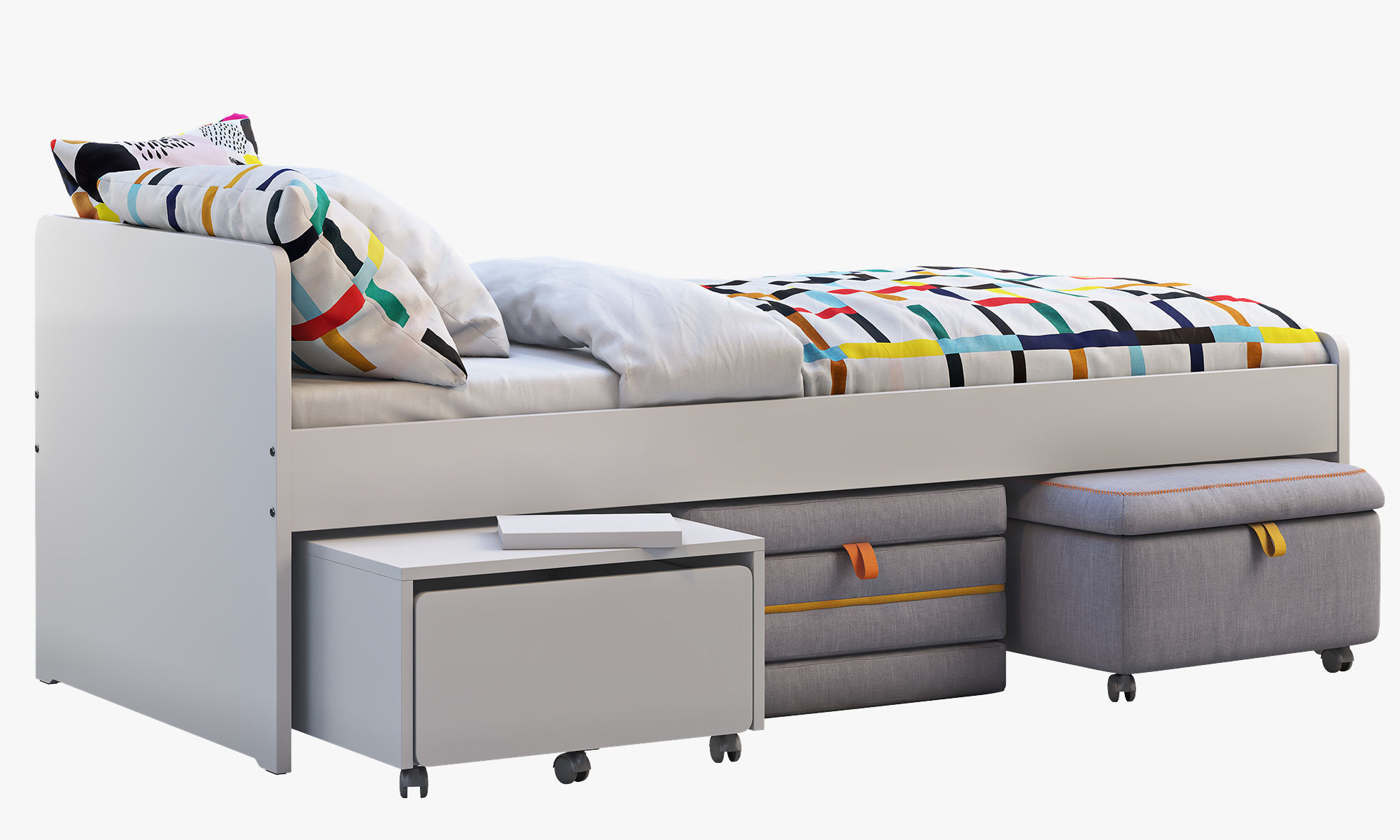 Slakt bed 2 options Ikea 3D model_27