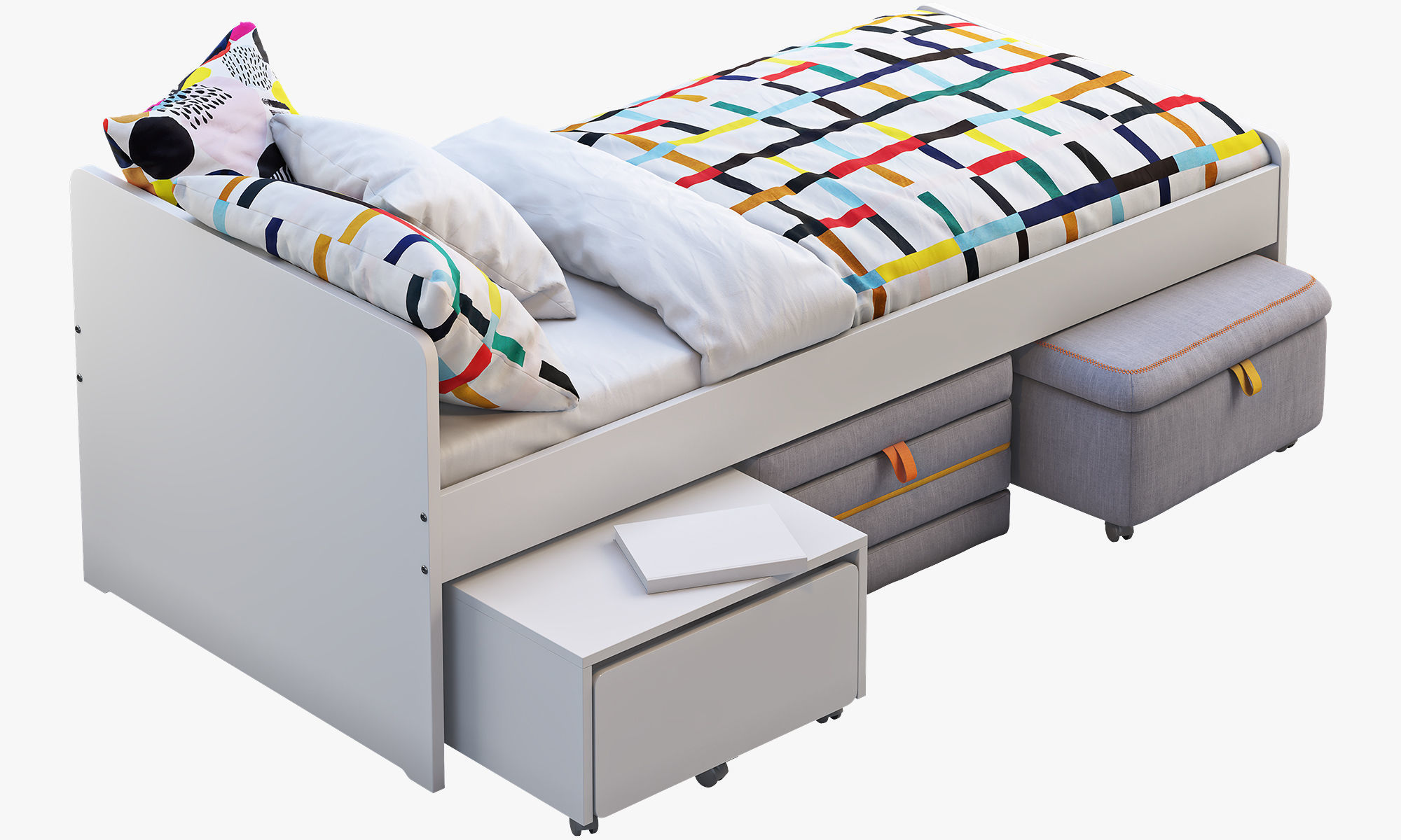 Slakt bed 2 options Ikea 3D model_28