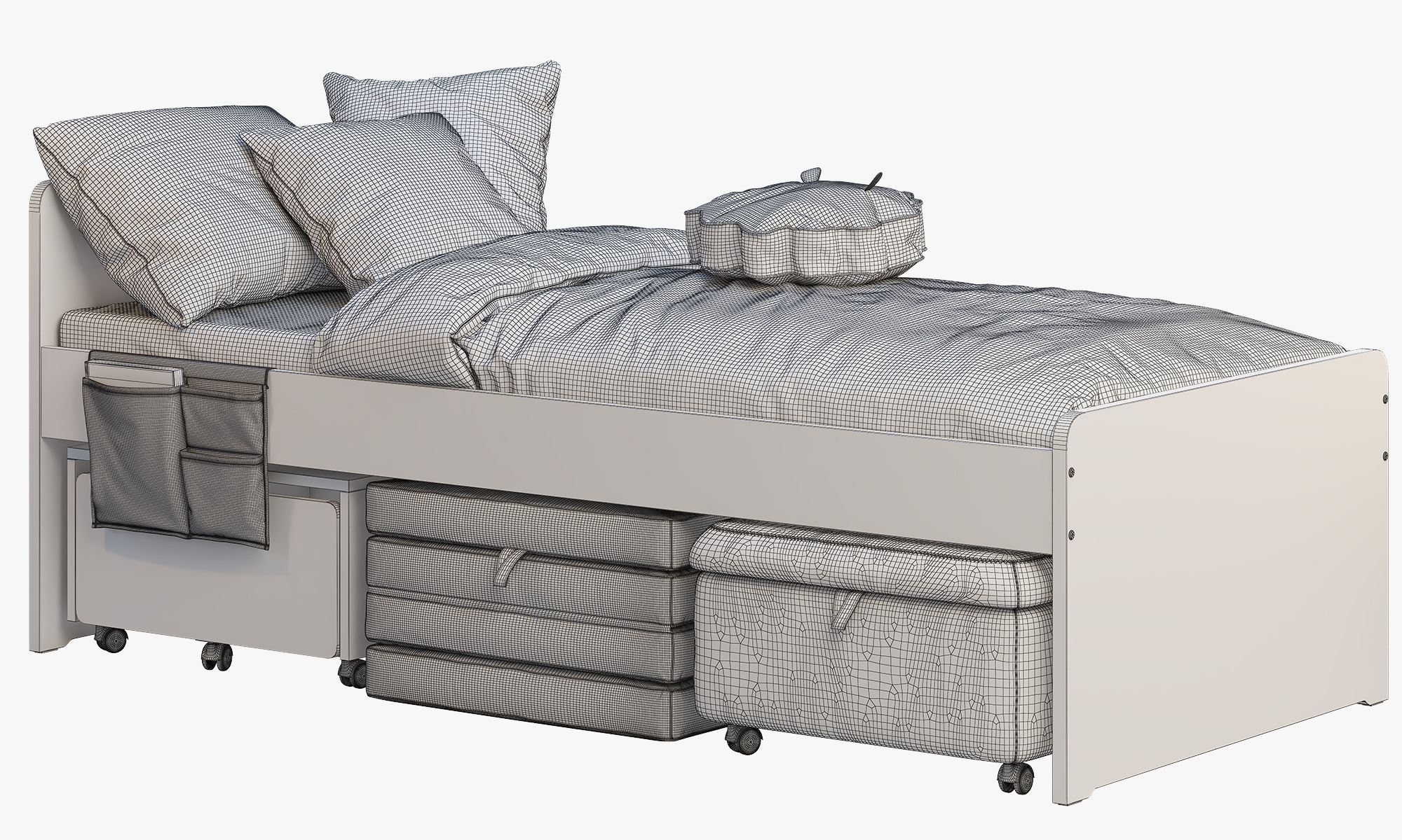 Slakt bed 2 options Ikea 3D model_5