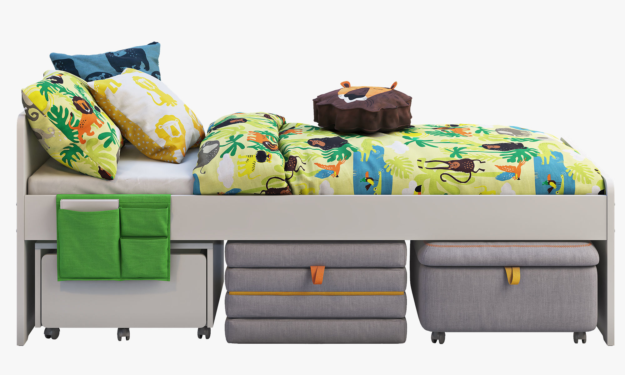 Slakt bed 2 options Ikea 3D model_1