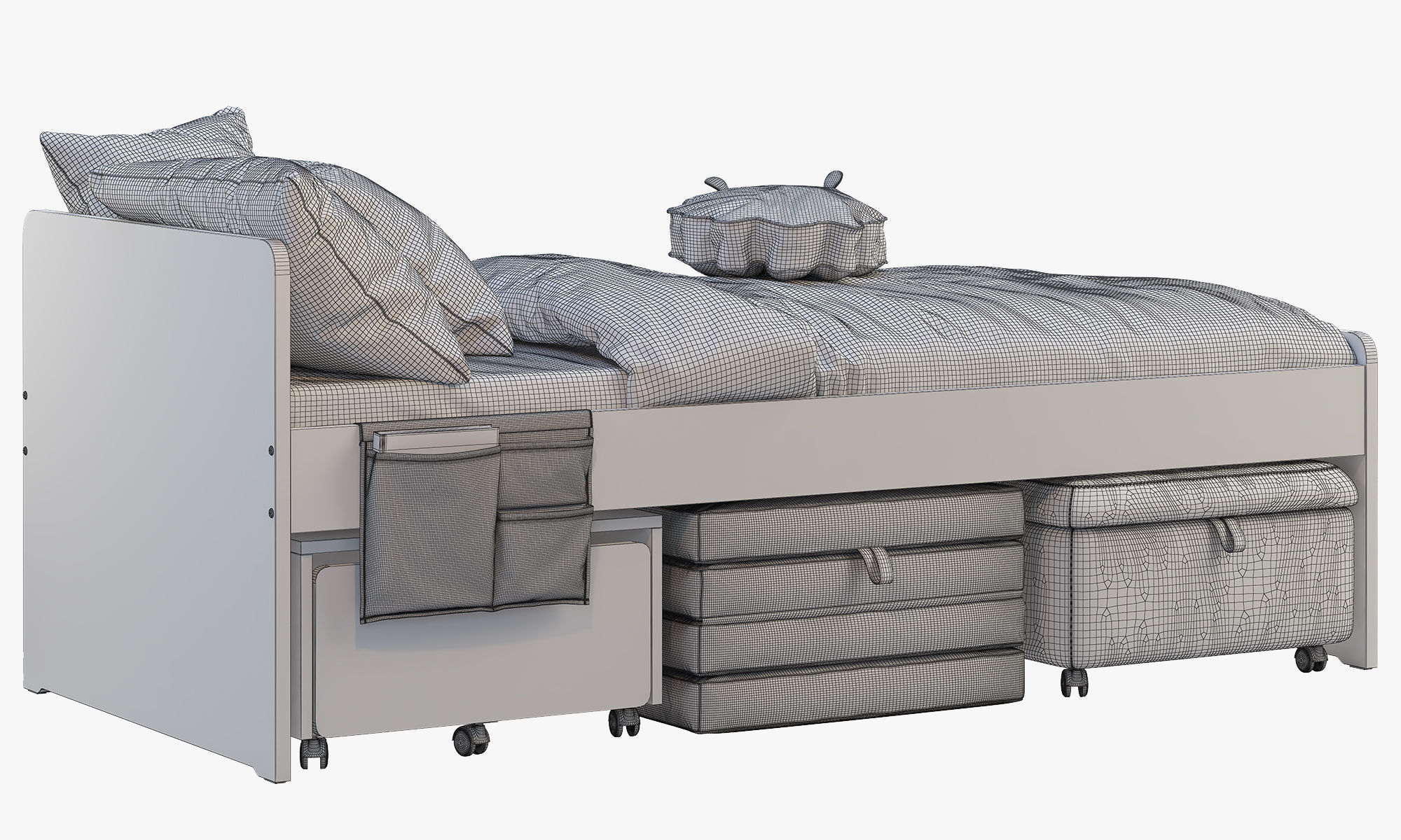 Slakt bed 2 options Ikea 3D model_12
