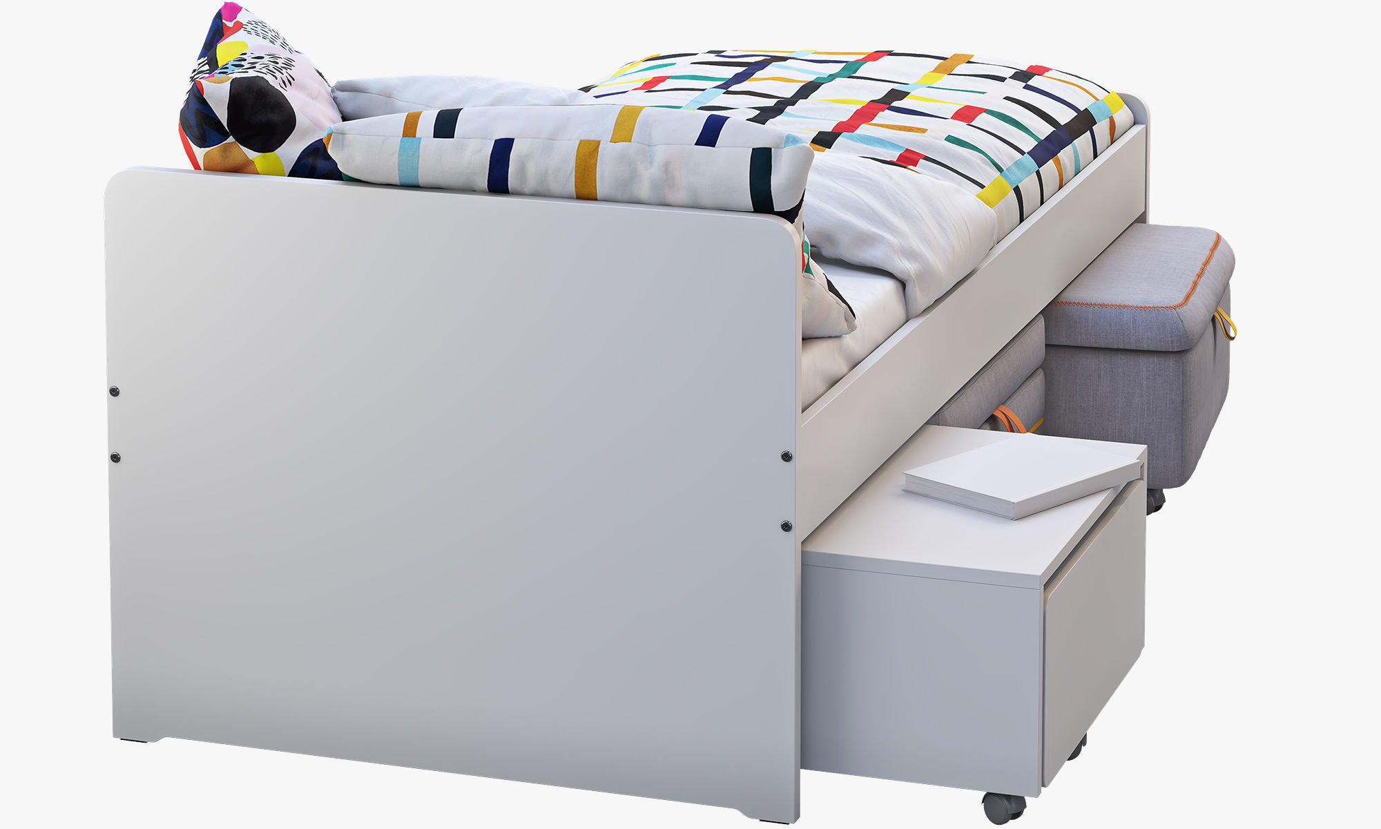 Slakt bed 2 options Ikea 3D model_29