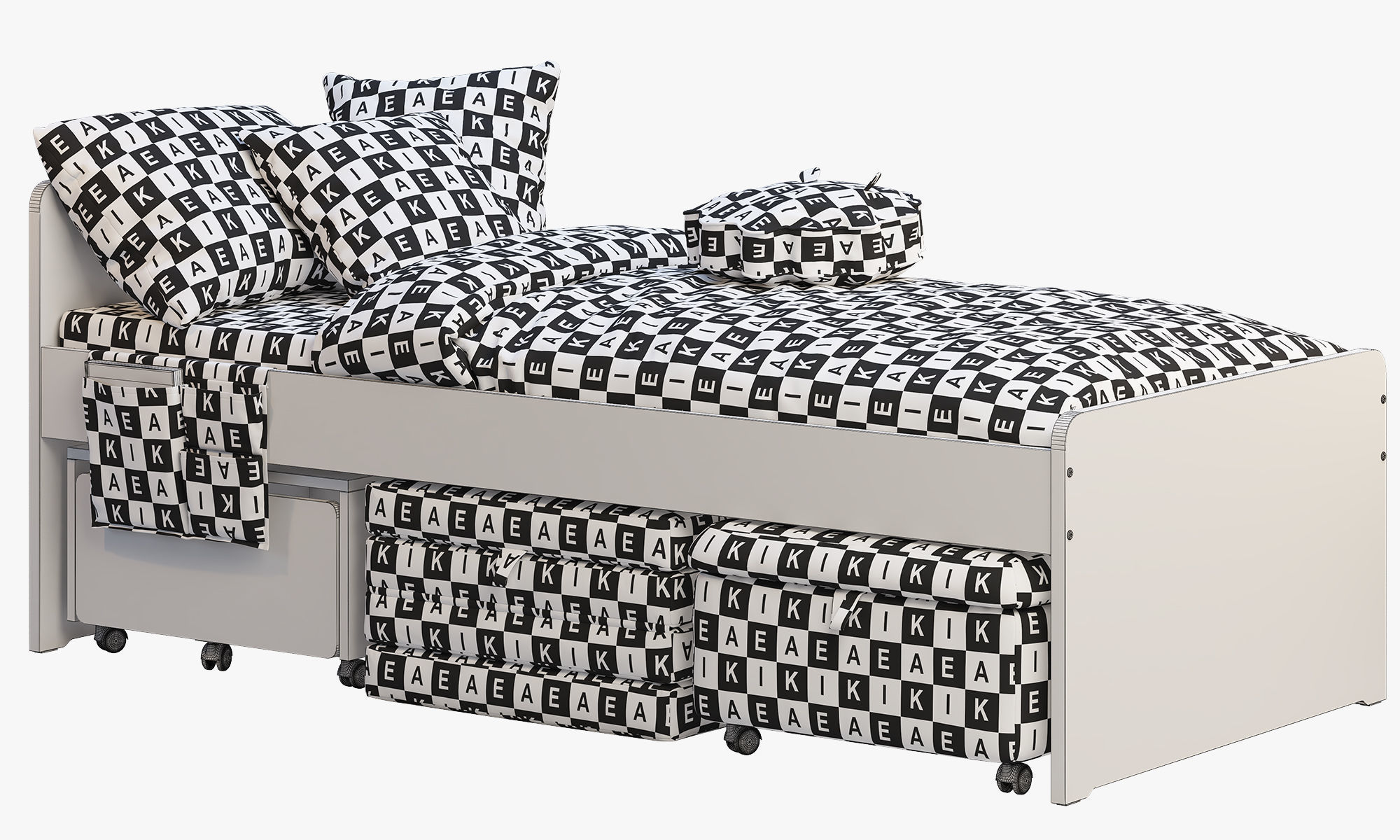 Slakt bed 2 options Ikea 3D model_6