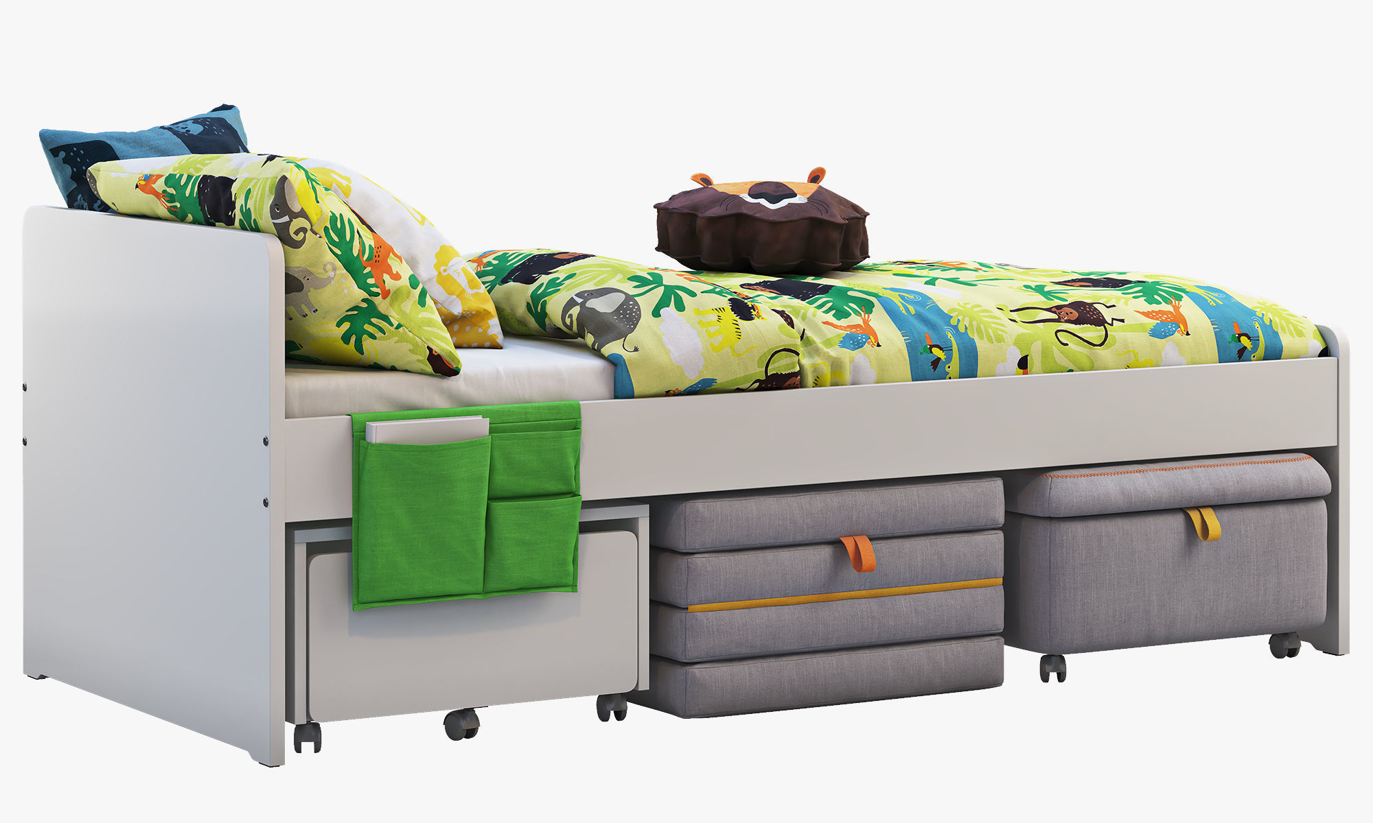 Slakt bed 2 options Ikea 3D model_11