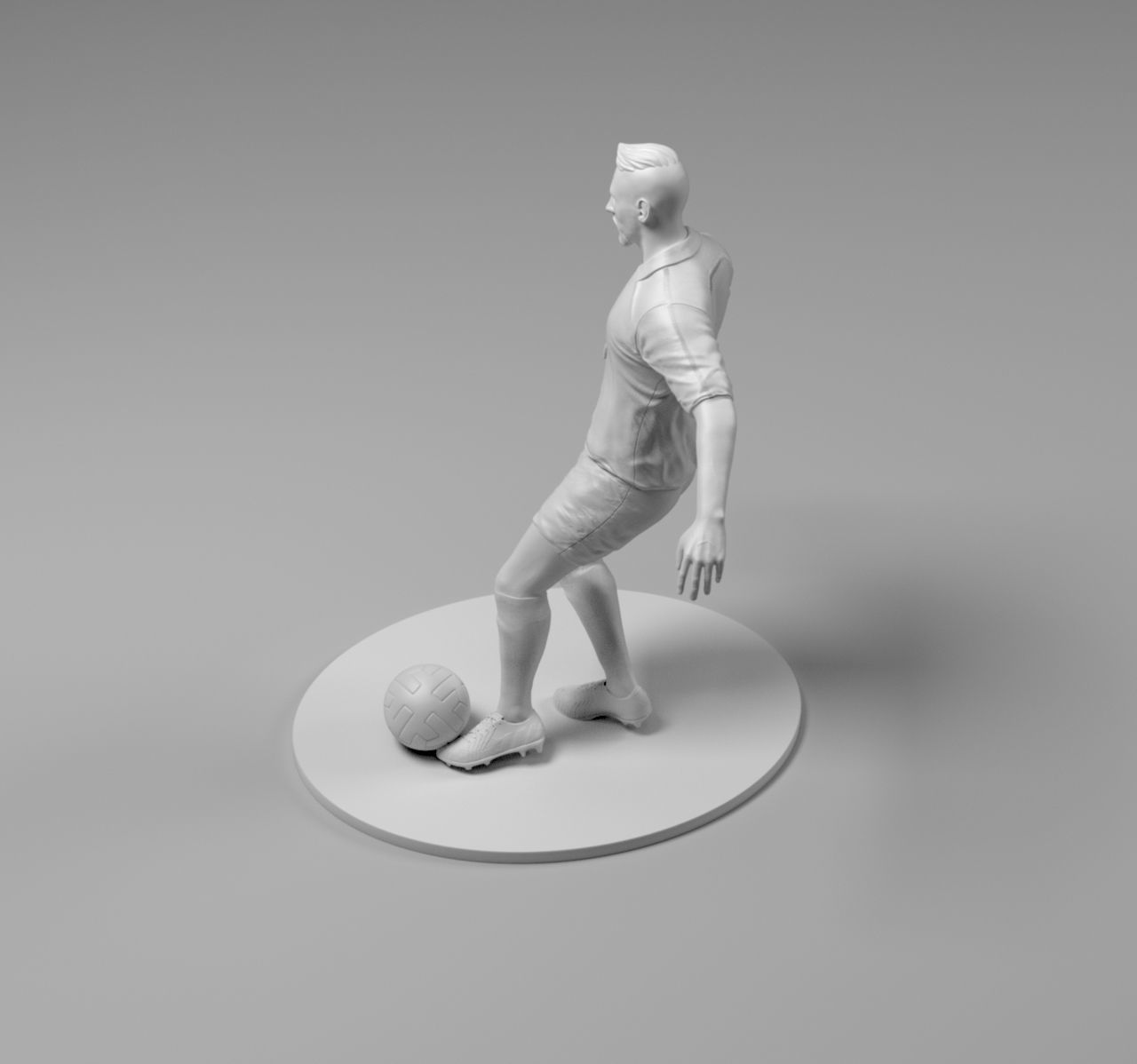Footballer 03 Footstrike 01 Stl 3D print model_8