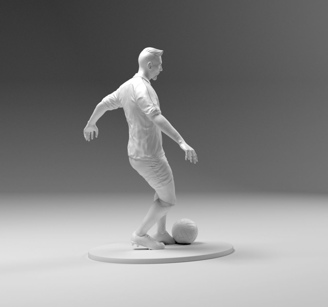 Footballer 03 Footstrike 01 Stl 3D print model_6