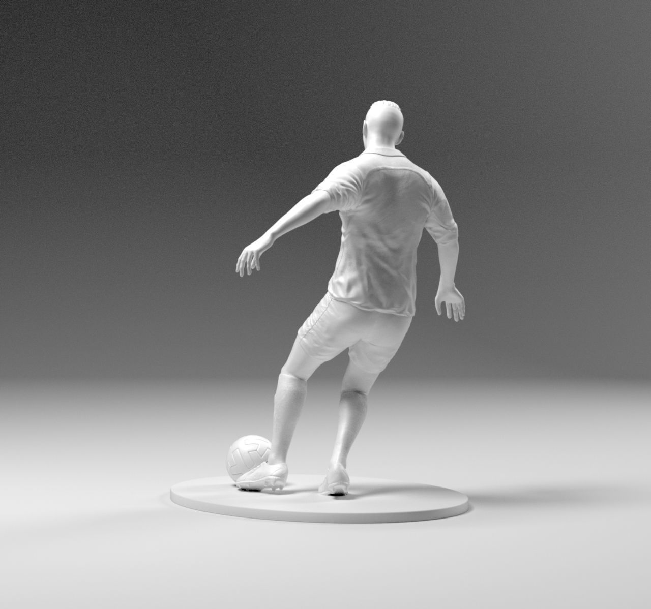 Footballer 03 Footstrike 01 Stl 3D print model_5