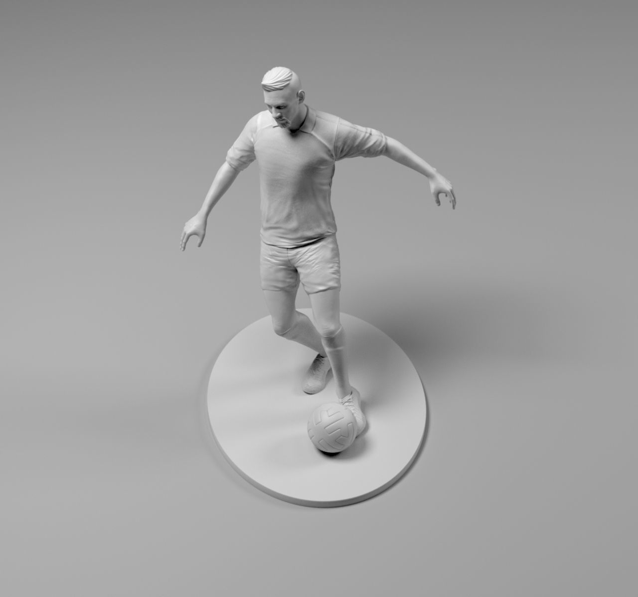 Footballer 03 Footstrike 01 Stl 3D print model_7