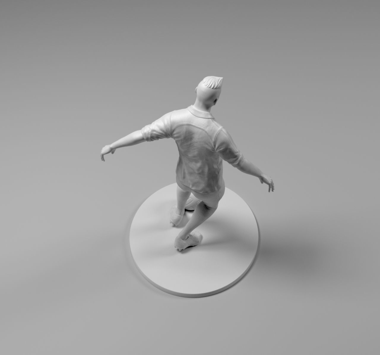 Footballer 03 Footstrike 01 Stl 3D print model_9